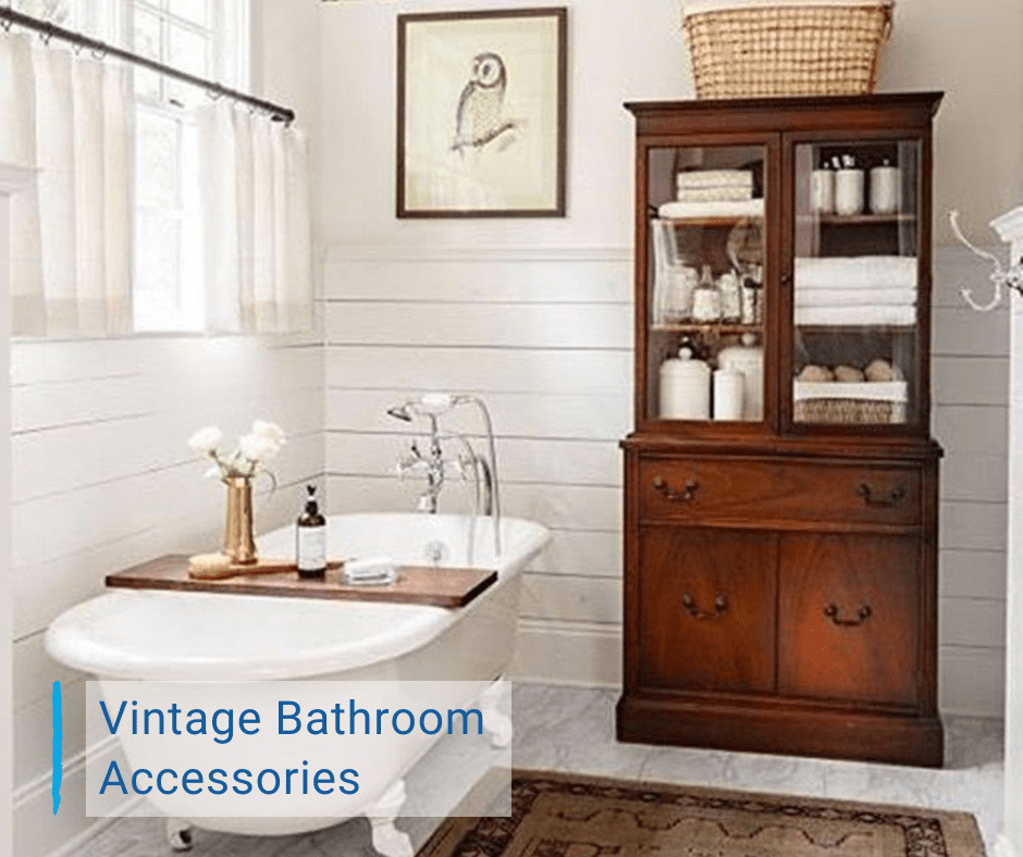 Vintage bathroom design and accessories