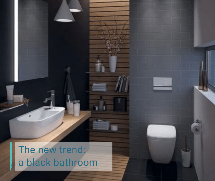New trend black bathroom