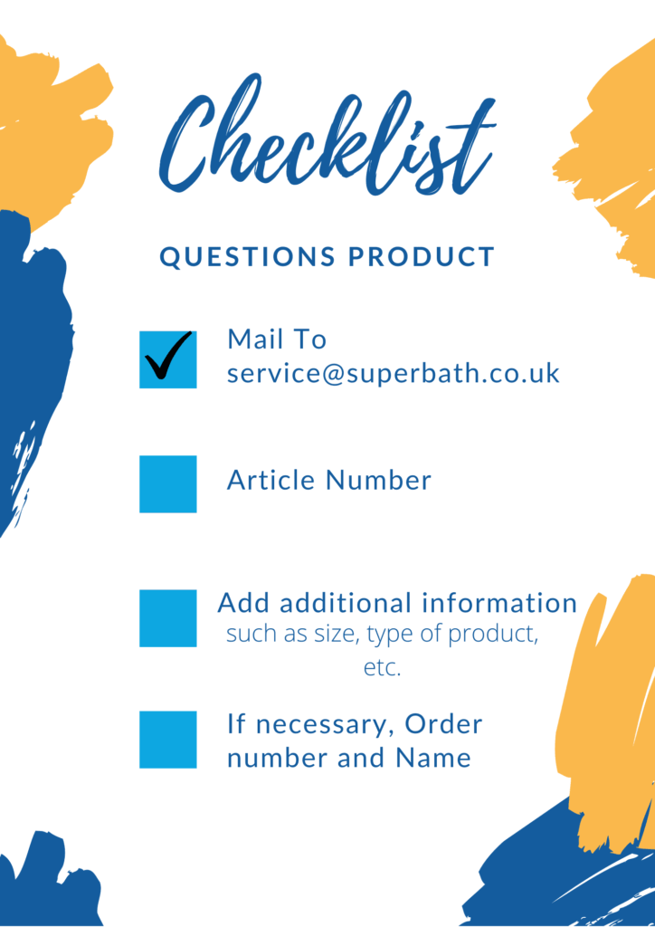 Checklist questions product