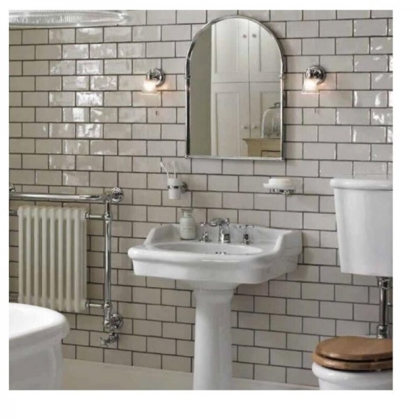 Bathroom mirror and pedestal basin from Heritage Bathrooms
