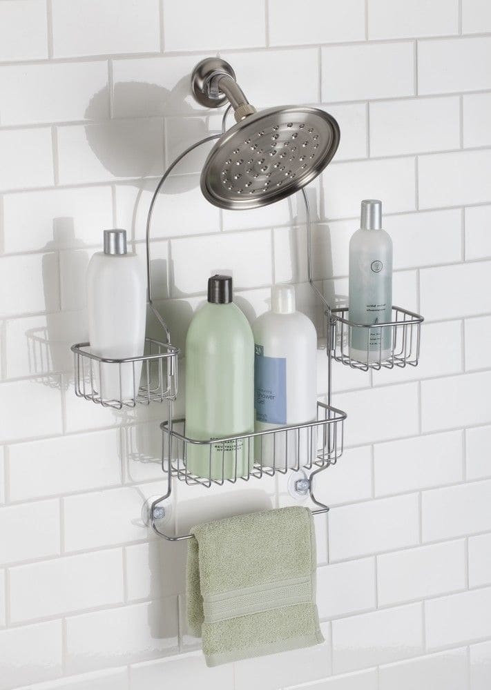 shower caddy, storage ideas for small bathrooms