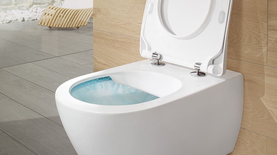 direct flush technology, rimless toilet from Villeroy and Boch