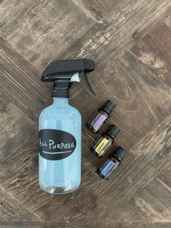 chemical leaner with different essential oils