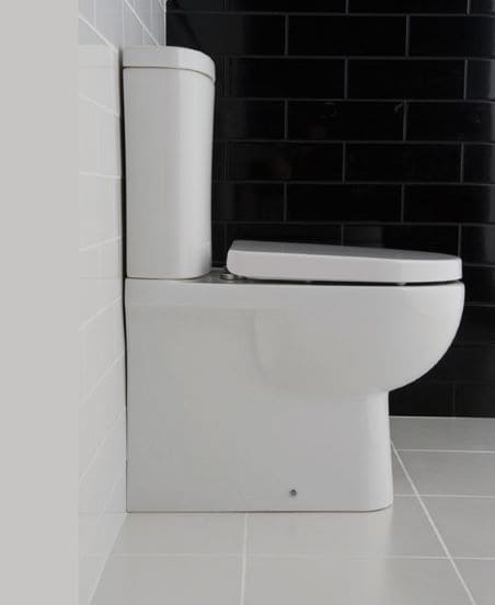 White fully shrouded toilet