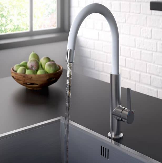 Single lever sink mixer tap with high spout