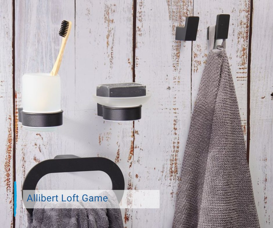 blog cover with text Allibert Loft Game and towel