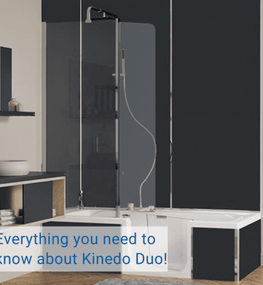 shower with the text "Everything you need to know about Kinedo Duo!"