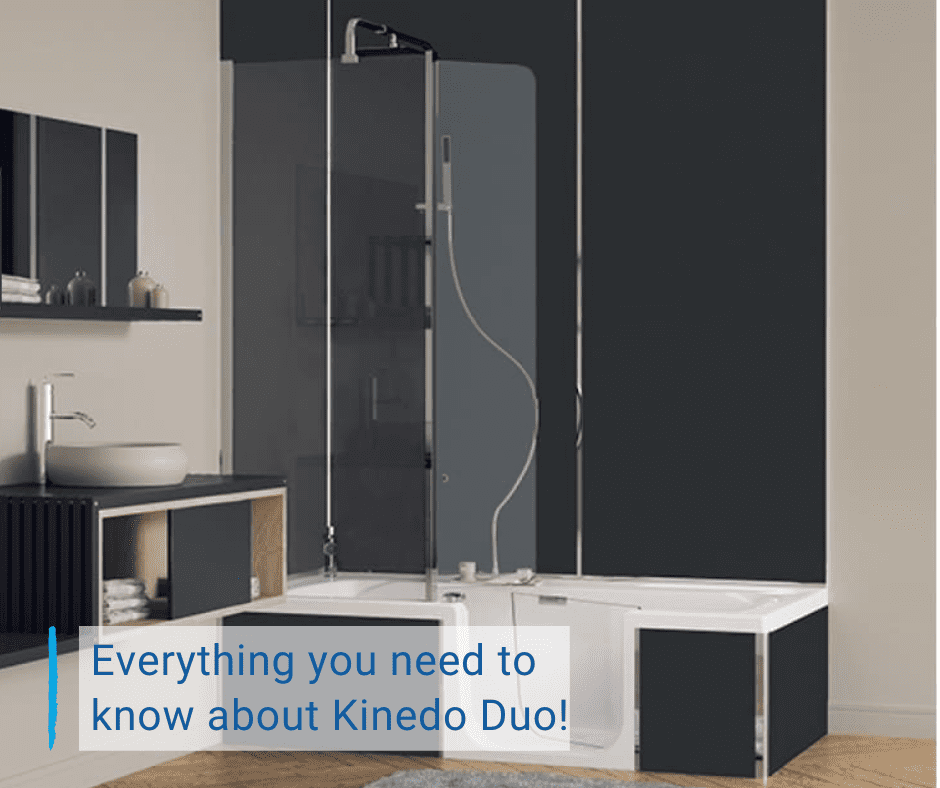 shower with the text "Everything you need to know about Kinedo Duo!"