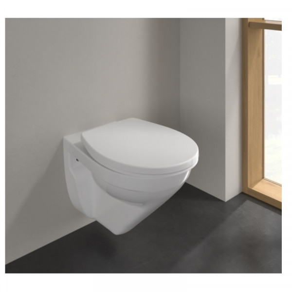 7682R0R1 Wall Hung Toilet Villeroy and Boch O.novo 360mm Alpine White CeramicPlus for an eco-friendly bathroom