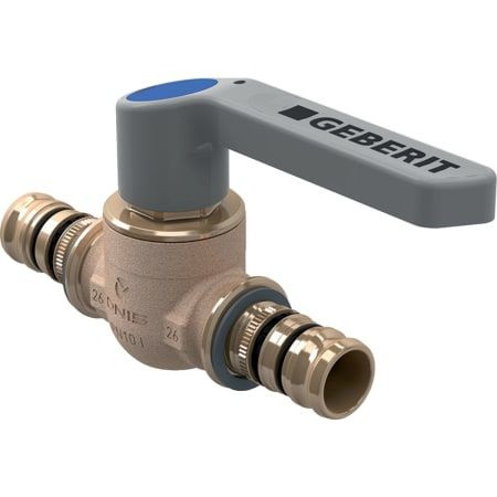 Geberit Plumbing Fittings Mepla Ball valve Rg d32 with control lever