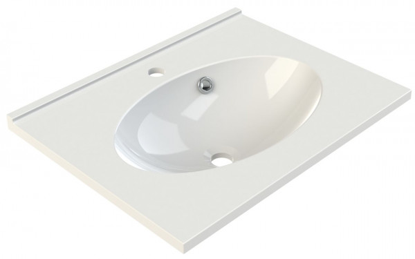 Allibert Vanity Washbasin CUP 1 hole 20x462mm Glossy White 602 mm