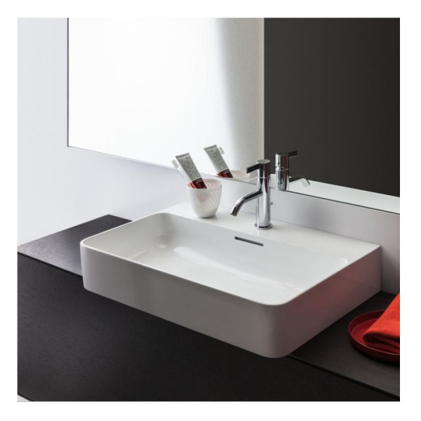 Countertop Basin Laufen VAL 1 hole, overflow 420x155x550mm White