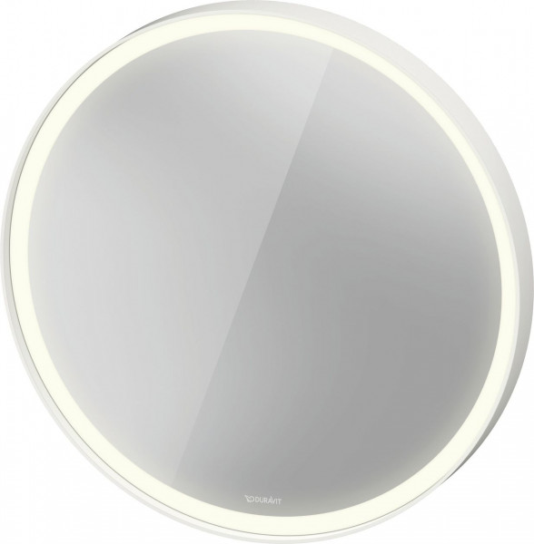 Illuminated Bathroom Mirror Duravit L-Cube round Ø700mm White Matt LC7375018180000