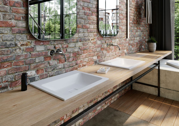 Kaldewei Built-in Double Basin model 3082 without overflow without tap hole Cono