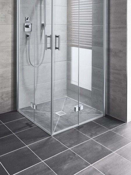 Kermi Square Shower Tray POINT 65 mm with centered drain fitting