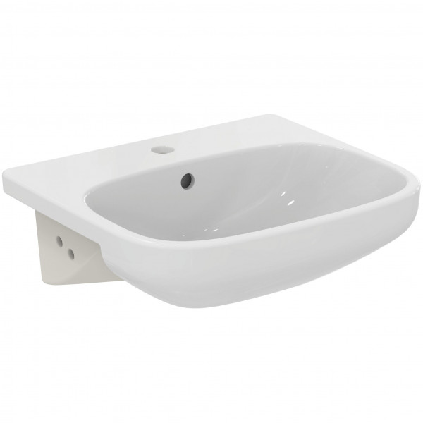 Semi Recessed Basin Ideal Standard i.life A 1 hole, overflow 500x440x170mm White