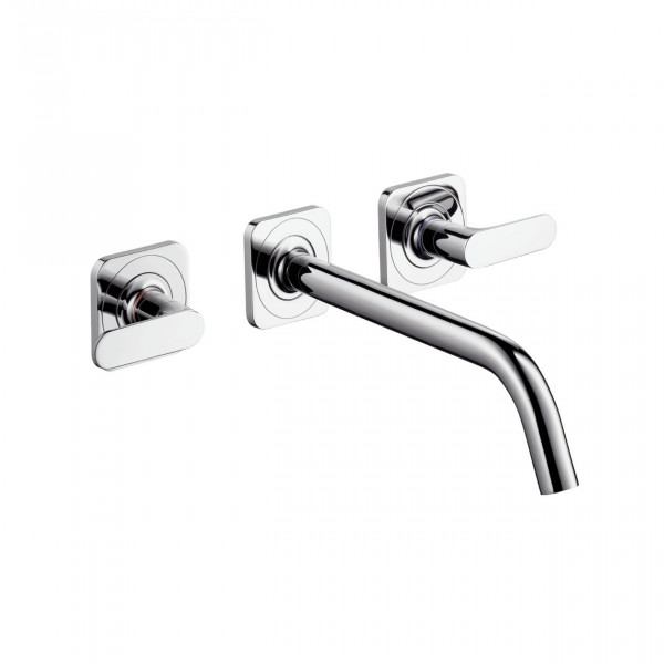 Wall Mounted Basin Tap Citterio M 3 Hole Basin Tap with Rosettes and 226mm spout wall-mounted Axor