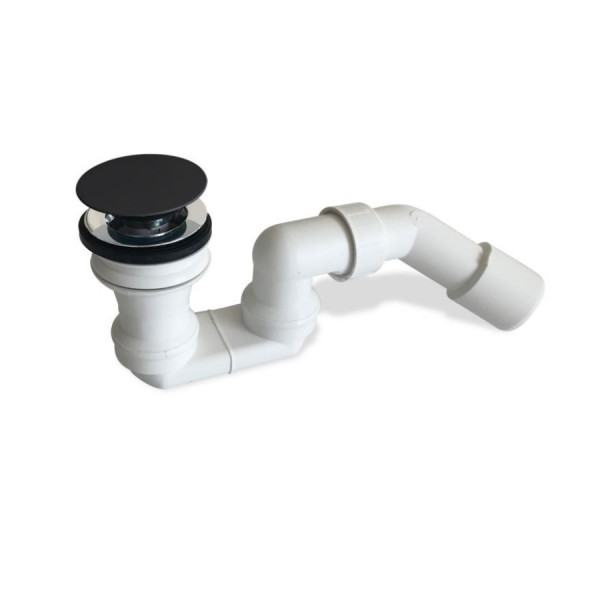 Bath Waste Villeroy and Boch Push-to-Open valve without overflow function 145mm Black Mat