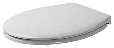 Duravit D Shaped Toilet Seat DuraPlus White Plastic and cover 65700000