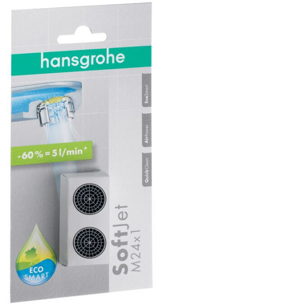 Hansgrohe SoftJet Tap Aerator set M24x1 with water dimmer 5 l/min