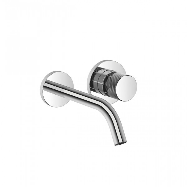 Wall Mounted Basin Tap Dornbracht META 2 rosettes, round handle ø55mm Chrome 36860664-00