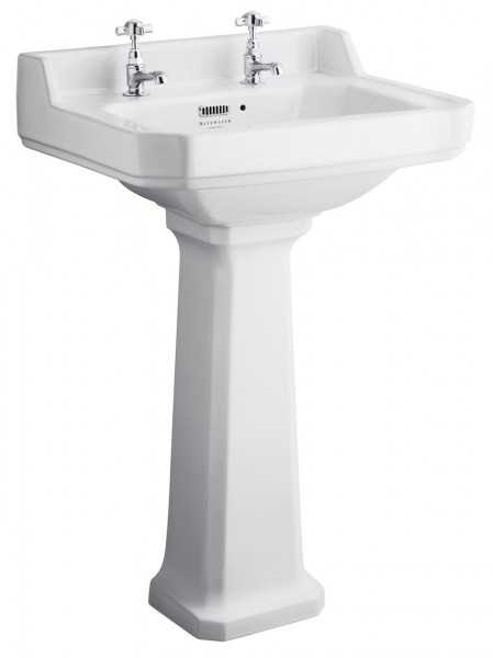 Freestanding Basin Bayswater Fitzroy White 560 mm | 2 Tap Holes