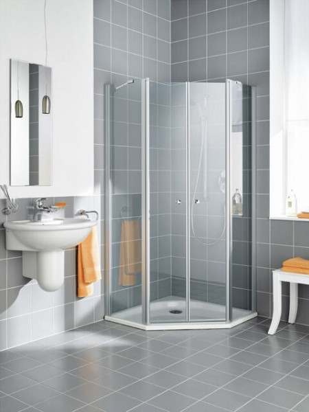 Kermi Shower Enclosures IBIZA 2000 Swing 2 parts 1850 x 800 mm fixed panel Clear