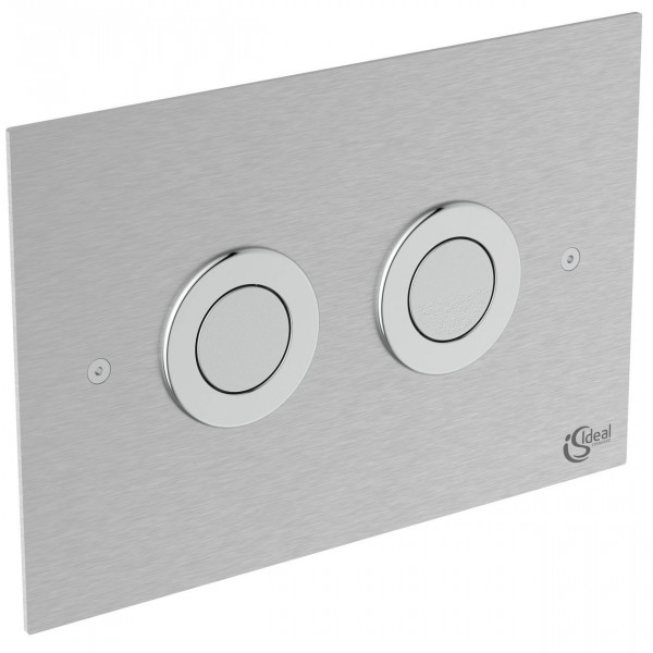 Ideal Standard Flush Plate SEPTA PRO P1  215x145x2mm Brushed Stainless Steel Double Flush