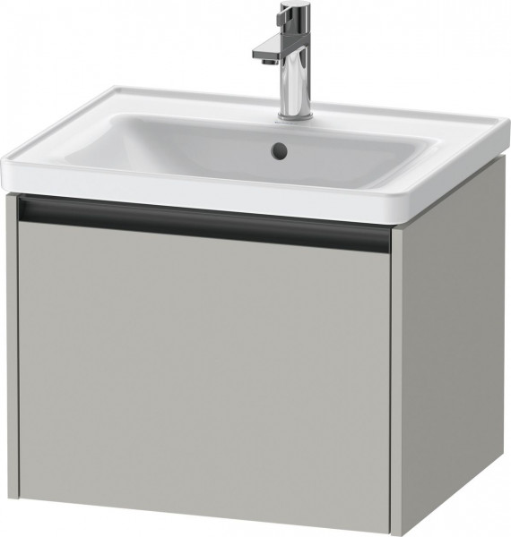 Vanity Unit Built-In Basin Duravit Ketho.2 1 drawer, anthracite handle, for D-Neo washbasin 584x440x455mm Concrete Grey Matt K25081007070000