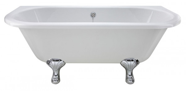 Back To Wall Bath Bayswater Courtnell Double Ended 1690x750mm White