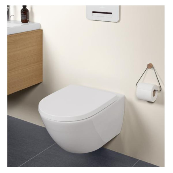Wall Hung Toilet Villeroy and Boch Subway 3.0 TwistFlush 370mm Alpine White CeramicPlus