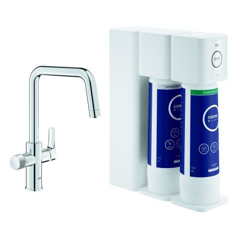 Single Hole Mixer Tap Grohe GROHE Blue Pure Filtre d'osmose inverse+ Chrome