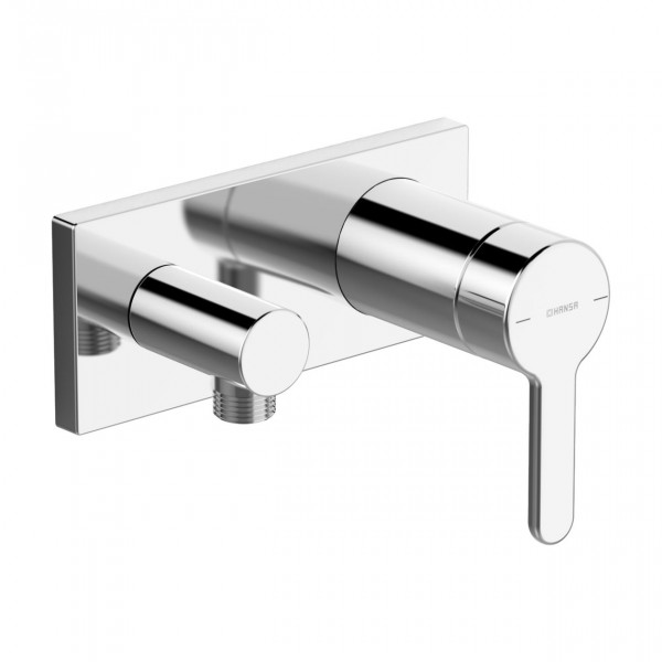 Concealed Shower Tap Hansa DESIGNO Style Rectangular Chrome