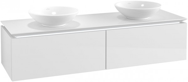 Villeroy and Boch Countertop Basin Unit Legato 1600x380x500mm Glossy White | Both Sides | With Light