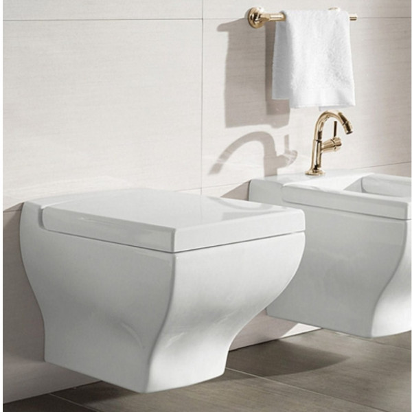 Square Toilet Seat Villeroy & Boch La Belle 463x371x Alpine White Ceramicplus
