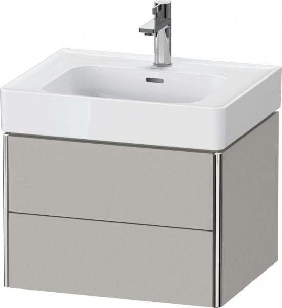 Vanity Unit Built-In Basin Duravit XSquare hanging, 2 drawers, for Lav. Soleil 584mm Concrete Grey Matt XS4378007070000 XS4378007070000