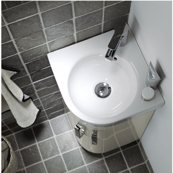 Geberit Corner Cloakroom Basin Renova Compact For Angle 450x155x395mm White