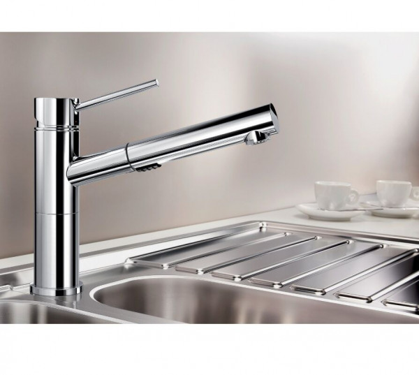 Blanco Pull Out Kitchen Tap ALTA-S Compact Vario Chrome