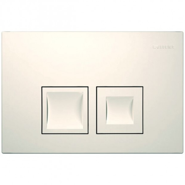 Geberit Flush Plate Delta50 White Plastic Dual Flush System 115135111