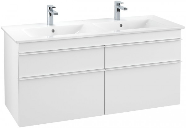Villeroy and Boch Double Basin Vanity Unit Venticello for double washbasin 1253x590x502mm A93002PN White Mat