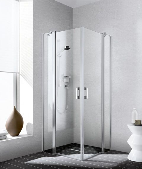 Kermi Pivot shower Doors LIGA Left Corner entry Fixed wall 1850x750mm Clear