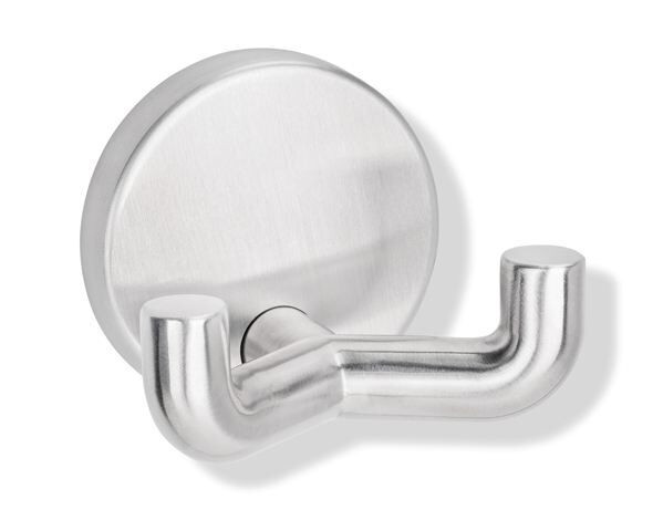 Hewi Towel Hooks Serie 805 Classic Double hook with rose Chrome satin