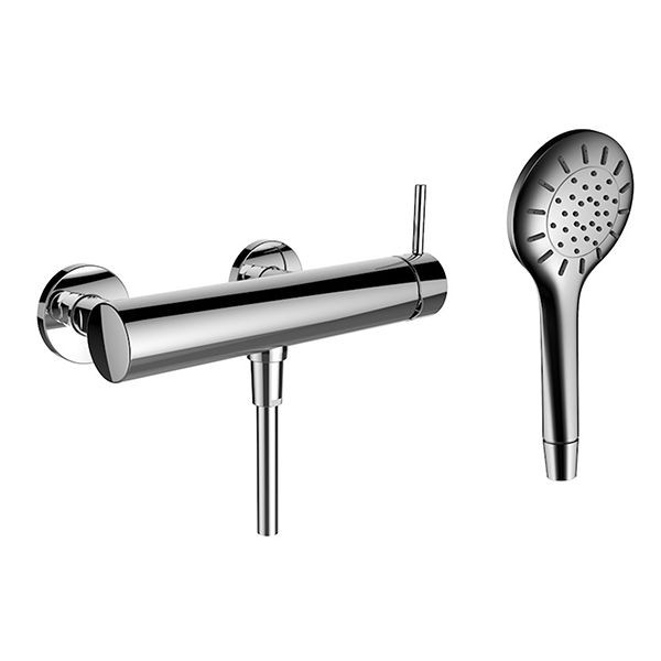 Wall Mounted Shower Mixer Laufen TWINPLUS with shower set Chrome