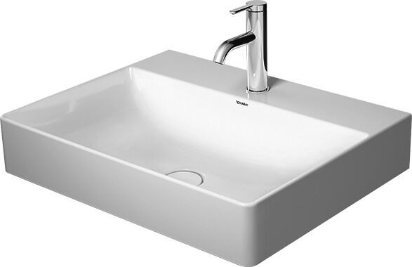 Duravit Washbasin for Furniture DuraSquare White Sanitary Ceramic Wondergliss 600 mm 23536000731