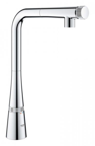 Grohe Pull Out Kitchen Tap Zedra SmartControl 370x200mm Chrome