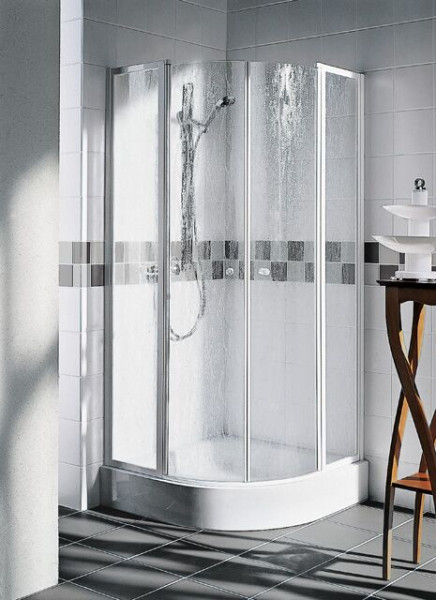Kermi Shower Enclosure NOVA 2000 Quadrant 2 parts 1850 x 800 mm with fixed panel Fontana N2P48V321811K