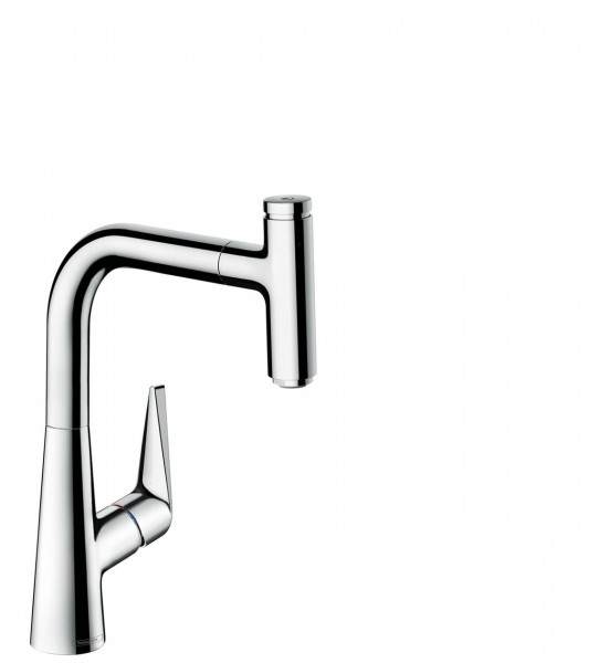 Hansgrohe Single lever kitchen mixer 220mm with pull-out spout Talis S Chrome (72822000)