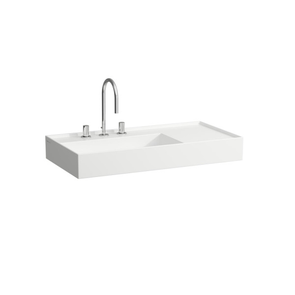 Laufen Vanity Washbasin Kartell by Laufen with two tap holes 90x46x120cm White