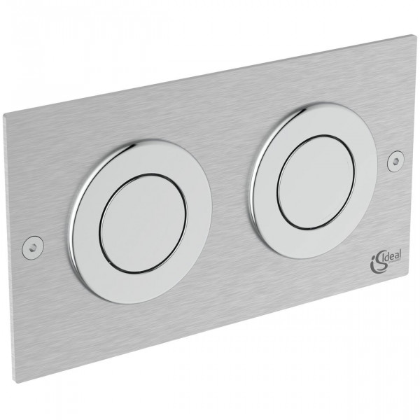 Ideal Standard Flush Plate SEPTA PRO P2 155x85x2mm Brushed Stainless Steel Double Flush