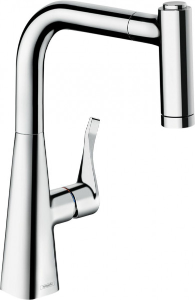 Pull Out Kitchen Tap Hansgrohe Metris M71 sBox 2jet 220mm Chrome